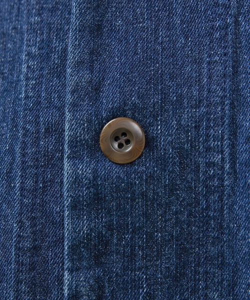 PAR ICI(パーリッシィ)の「13ozデニム/ヒッコリー ワークベスト(ベスト・レディース・ストライプ/ネイビー・FREE)」の17枚目の写真