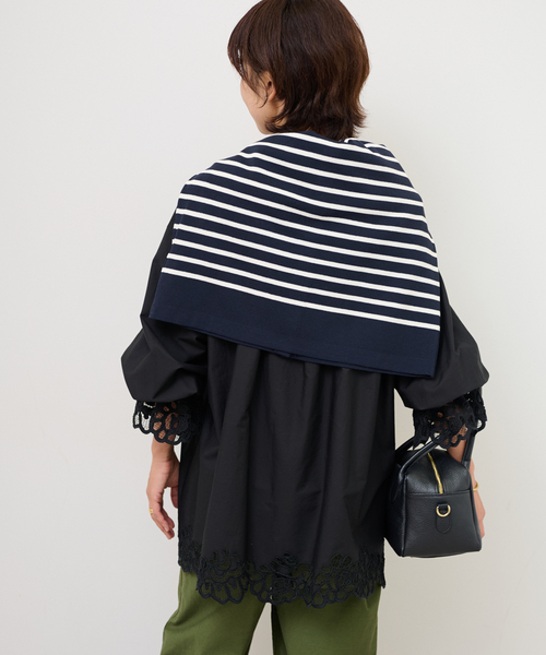 JOURNAL STANDARD relume（ジャーナルスタンダード　レリューム）の「エンブロイダリーブラウス（シャツ/ブラウス・レディース・ブラック/ホワイト・FREE）」の5枚目の写真