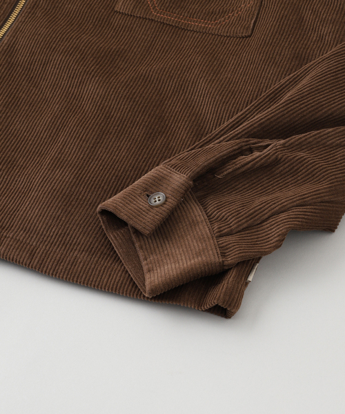 Whimsy(ウィムジー)の「Whimsy / ウィムジー CORDUROY SHIRT JACKET(ブルゾン・メンズ・ピンク/ブラウン・LARGE/MEDIUM)」の6枚目の写真