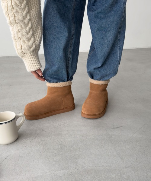 CANAL JEAN（キャナルジーン）の「El mar　ムートンショートブーツ（ブーツ・レディース・ブラウン/キャメル・36/37/38）」の3枚目の写真