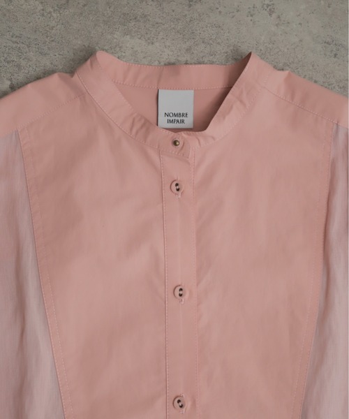 NOMBRE IMPAIR(ノンブルアンペール)の「スプリングカラーポリエステル チュニックシャツ(シャツ/ブラウス・レディース・グリーン/ピンク・FREE)」の21枚目の写真