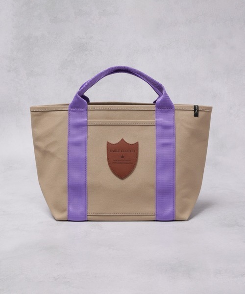 WALK IN CLOSET(ウォークインクローゼット)の「【 SABLE CLUCH】LEATHER TAG CANVAS TOTE (M) - 富士金梅(帆布/キャンバストートバッグ)(ショルダーバッグ・メンズ・ベージュ系その他/ベージュ系その他2/ベージュ系その他3・ONE SIZE)」の2枚目の写真