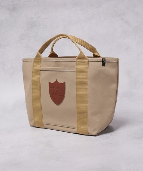 WALK IN CLOSET(ウォークインクローゼット)の「【 SABLE CLUCH】LEATHER TAG CANVAS TOTE (M) - 富士金梅(帆布/キャンバストートバッグ)(ショルダーバッグ・メンズ・ベージュ系その他/ベージュ系その他2/ベージュ系その他3・ONE SIZE)」の3枚目の写真