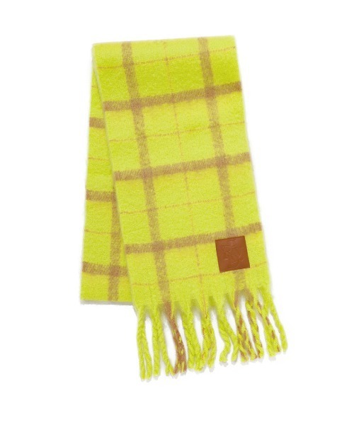 FRAY I.D（フレイアイディー）の「チェックブークレストール（ストール/ショール・レディース・ブルー/パープル/ライム・F）」の8枚目の写真