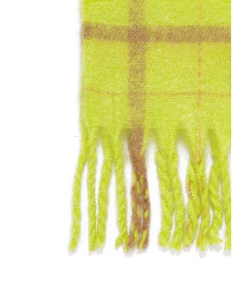 FRAY I.D（フレイアイディー）の「チェックブークレストール（ストール/ショール・レディース・ブルー/パープル/ライム・F）」の6枚目の写真