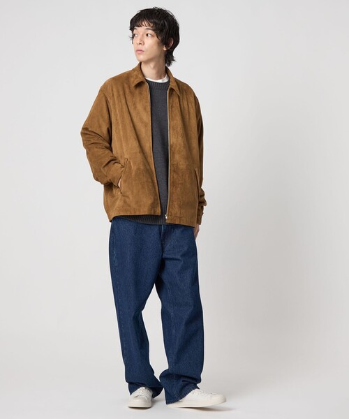 CITEN(シテン)の「<CITEN>スウェードライクジップシャツブルゾン(ブルゾン・メンズ・ベージュ・M/L)」の6枚目の写真