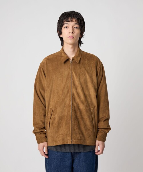 CITEN（シテン）の「＜CITEN＞スウェードライクジップシャツブルゾン