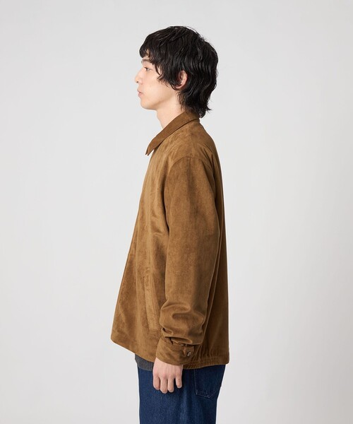 CITEN(シテン)の「<CITEN>スウェードライクジップシャツブルゾン(ブルゾン・メンズ・ベージュ・M/L)」の8枚目の写真