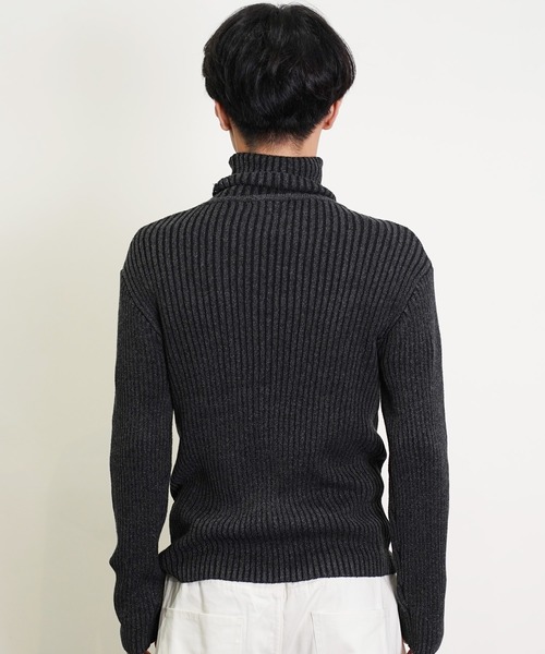 Beno（ビーノ）の「タートルネックループヤーンニット（ニット/セーター・メンズ・ホワイト/ブラック/ワイン/チャコールグレー/杢グレー/ネイビー・MEDIUM/LARGE/X-LARGE）」の11枚目の写真