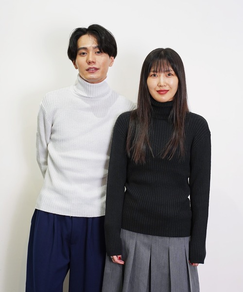 Beno（ビーノ）の「タートルネックループヤーンニット（ニット/セーター・メンズ・ホワイト/ブラック/ワイン/チャコールグレー/杢グレー/ネイビー・MEDIUM/LARGE/X-LARGE）」の19枚目の写真