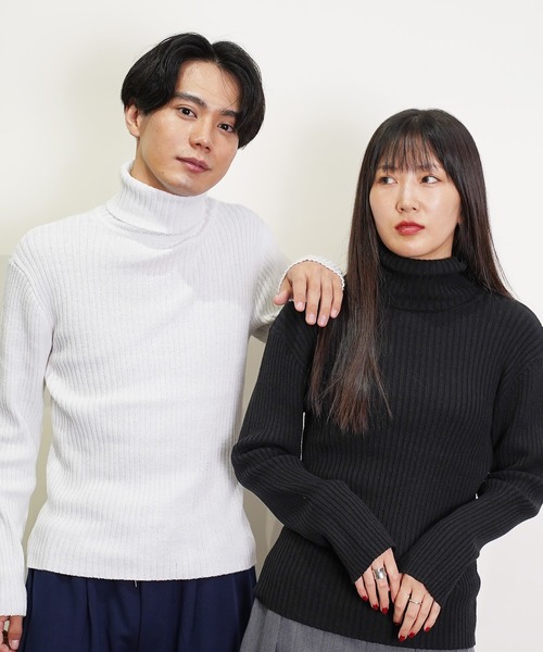 Beno（ビーノ）の「タートルネックループヤーンニット（ニット/セーター・メンズ・ホワイト/ブラック/ワイン/チャコールグレー/杢グレー/ネイビー・MEDIUM/LARGE/X-LARGE）」の20枚目の写真