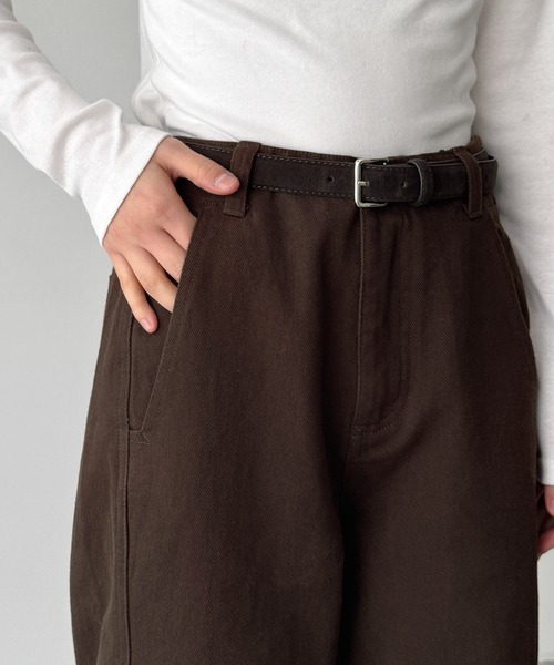 CANAL JEAN(キャナルジーン)の「El mar ベルト付き起毛コットンパンツ(その他パンツ・レディース・モカ/ブラウン・SMALL/MEDIUM)」の14枚目の写真