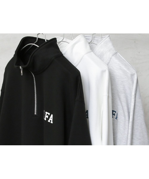HOUSTON(ヒューストン)の「HALF ZIP SWEAT USAFA(スウェット・メンズ・ブラック/オフホワイト/グレー・M/L/XL)」の5枚目の写真