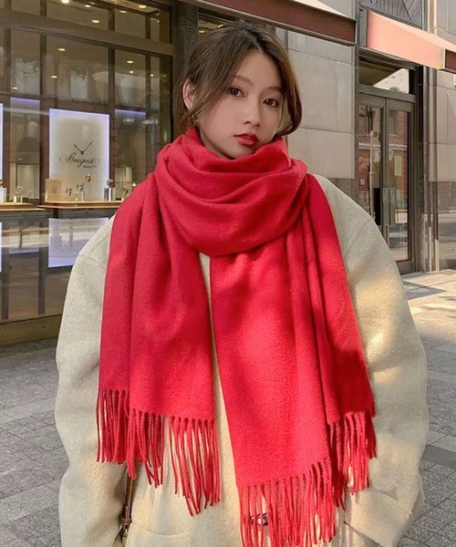 Saint Laurent Paris AW16 フリンジ　マフラー Saint Laurent Paris AW16 フリンジ マフラー Natural fringe muffler