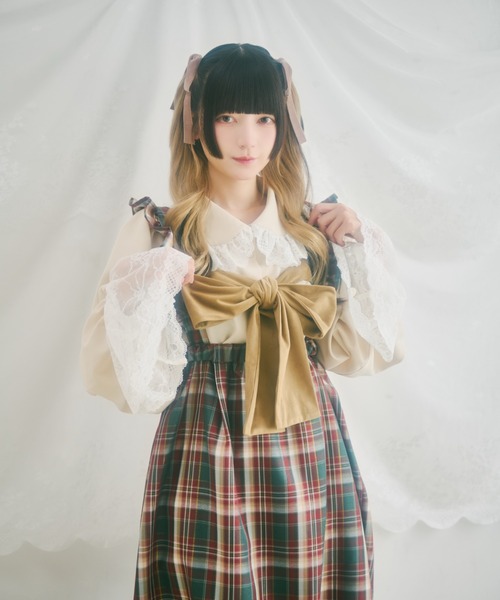 kutir（クティール）の「【クティールとレトロ】ビッグレースブラウス（シャツ/ブラウス・レディース・アイボリー/オフホワイト/ピンク/ボルドー・FREE）」の13枚目の写真