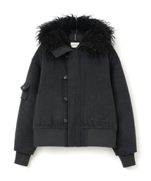 MILLO WOMEN（ミロウーマン）の「ボタンフライトウールパーカー [チャコール]（その他アウター）」