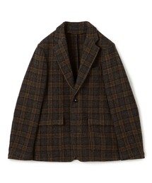 ダウンジャケット/コート（ブラック/黒色系・チェック柄）ファッション