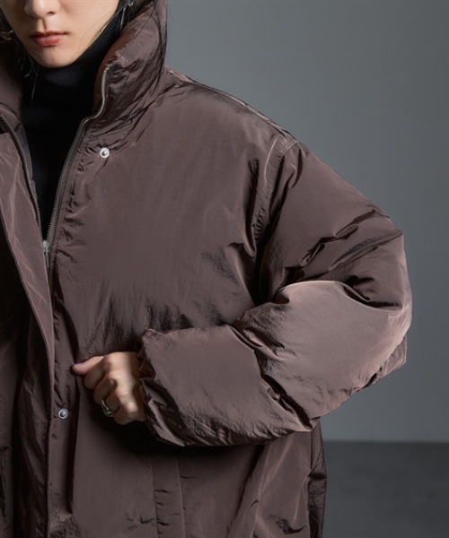 Soiunique（スワユニーク）の「ファイバーダウンゆったりサイズバルーンジャケット ［Soiunique］（カバーオール・レディース・アイボリー/ブラウン・フリー）」の20枚目の写真