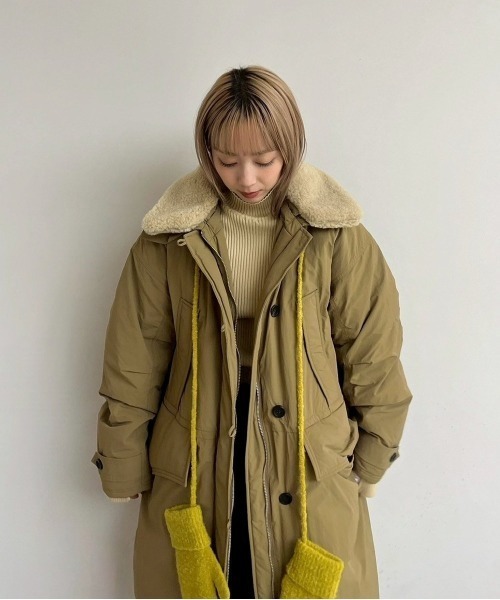 セール】Boacollar Padding Coat（ステンカラーコート）｜anuke
