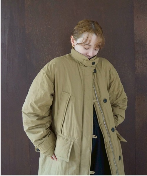 セール】Boacollar Padding Coat（ステンカラーコート）｜anuke