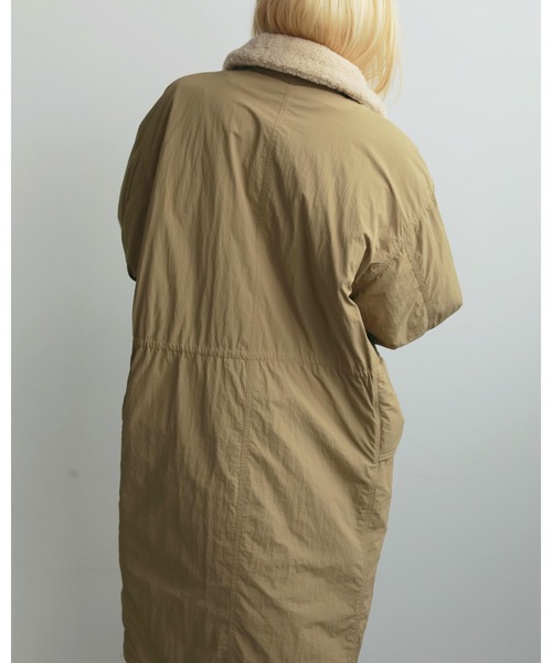 anuke（アンヌーク）の「Boacollar Padding Coat（ステンカラーコート・レディース・ブラック/ベージュ・36inch/38inch）」の21枚目の写真