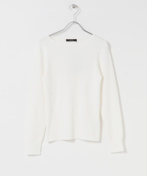 URBAN RESEARCH ROSSO WOMEN（アーバンリサーチ　ロッソ）の「シルク混スリットスリーブリブニット（ニット/セーター・レディース・オフホワイト/ブルー系その他/ネイビー/イエロー・FREE）」の8枚目の写真