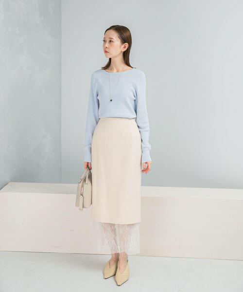 URBAN RESEARCH ROSSO WOMEN（アーバンリサーチ　ロッソ）の「シルク混スリットスリーブリブニット（ニット/セーター・レディース・オフホワイト/ブルー系その他/ネイビー/イエロー・FREE）」の13枚目の写真