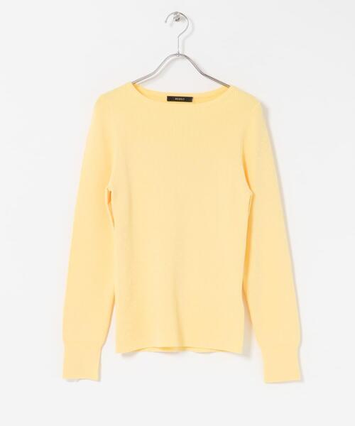 URBAN RESEARCH ROSSO WOMEN（アーバンリサーチ　ロッソ）の「シルク混スリットスリーブリブニット（ニット/セーター・レディース・オフホワイト/ブルー系その他/ネイビー/イエロー・FREE）」の17枚目の写真