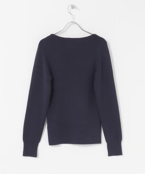 URBAN RESEARCH ROSSO WOMEN（アーバンリサーチ　ロッソ）の「シルク混スリットスリーブリブニット（ニット/セーター・レディース・オフホワイト/ブルー系その他/ネイビー/イエロー・FREE）」の14枚目の写真