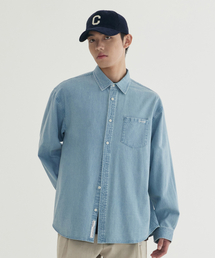 ベーシックデニムシャツ ライトブルー