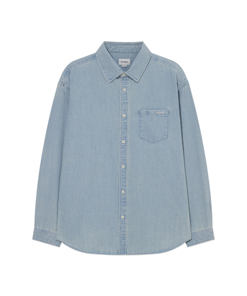 COVERNAT（カバーナット）の「ベーシックデニムシャツ ライトブルー（シャツ/ブラウス・メンズ・その他・MEDIUM/LARGE/X-LARGE/XX-LARGE/X-SMALL/SMALL）」の2枚目の写真