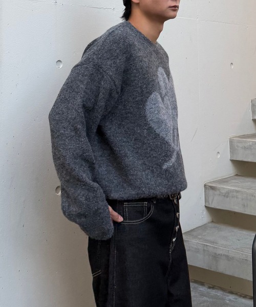 Gaphos （ガフォス）の「シャギーハートニット（ニット/セーター・メンズ・ブラック/ダークグレー・2/1）」の19枚目の写真