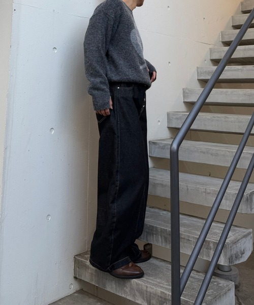 Gaphos （ガフォス）の「シャギーハートニット（ニット/セーター・メンズ・ブラック/ダークグレー・2/1）」の21枚目の写真