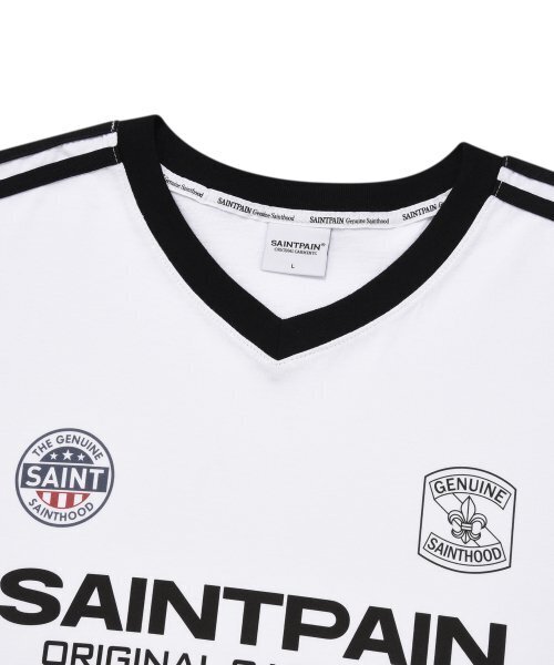 SAINTPAIN(セイントペイン)の「SPセイントクラブ VネックTシャツ-ホワイト(Tシャツ/カットソー・レディース・その他・LARGE/MEDIUM/X-LARGE/SMALL)」の12枚目の写真