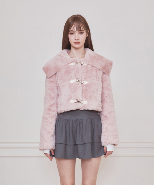 NOT YOUR ROSE(ノットユアローズ)の「ベベセーラーファージャケット(ピンク)(ムートンコート・レディース・その他・SMALL/MEDIUM)」の1枚目の写真