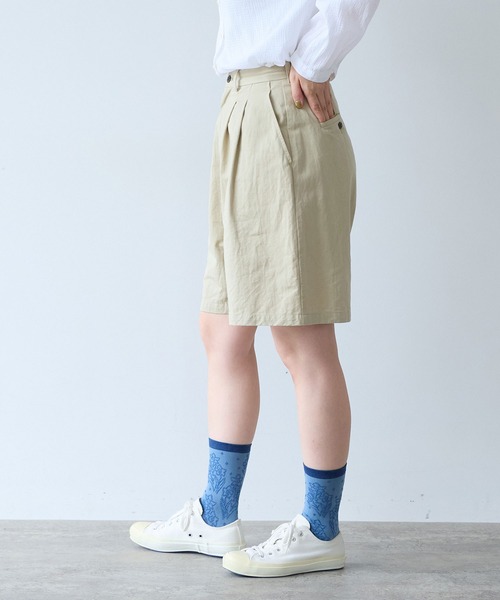 bulle de savon(ビュルデサボン)の「△高密度ツイル サンドウォッシュ ショートパンツ(その他パンツ・レディース・ベージュ/ネイビー/ダークブラウン・FREE)」の15枚目の写真