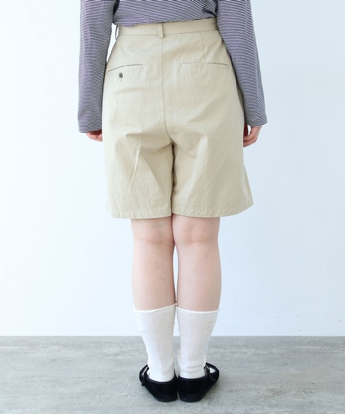 bulle de savon(ビュルデサボン)の「△高密度ツイル サンドウォッシュ ショートパンツ(その他パンツ・レディース・ベージュ/ネイビー/ダークブラウン・FREE)」の7枚目の写真