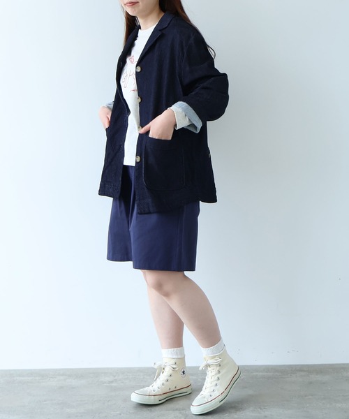 bulle de savon(ビュルデサボン)の「△高密度ツイル サンドウォッシュ ショートパンツ(その他パンツ・レディース・ベージュ/ネイビー/ダークブラウン・FREE)」の18枚目の写真
