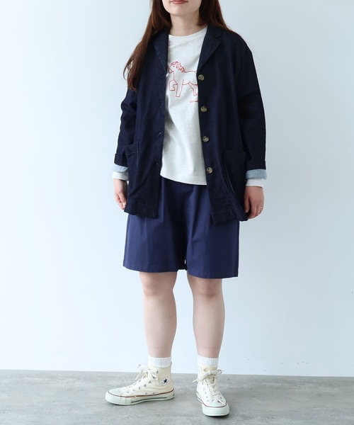 bulle de savon(ビュルデサボン)の「△高密度ツイル サンドウォッシュ ショートパンツ(その他パンツ・レディース・ベージュ/ネイビー/ダークブラウン・FREE)」の17枚目の写真