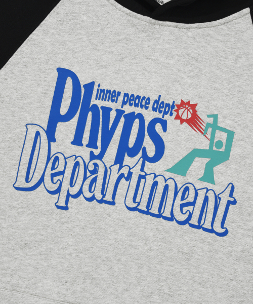 PHYSICAL DEPARTMENT（フィジカル デパートメント）の「ベスキットボールシュートラグランフードグレー/ブラック（パーカー・レディース・その他・SMALL/X-LARGE/LARGE/MEDIUM）」の5枚目の写真