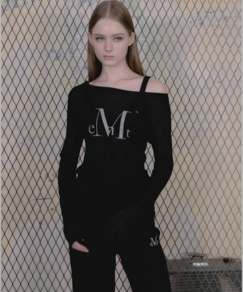 MUCENT（ムセント）の「A'GEM/9 × .kom 『MUCENT/ムセント』 MAIN SYMBOL SEE THROUGH T/メインシンボル シースルー 長袖Ｔシャツ（Tシャツ/カットソー・レディース・ブラック/ホワイト・FREE）」の3枚目の写真