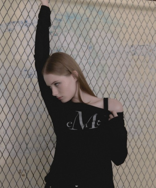 MUCENT（ムセント）の「A'GEM/9 × .kom 『MUCENT/ムセント』 MAIN SYMBOL SEE THROUGH T/メインシンボル シースルー 長袖Ｔシャツ（Tシャツ/カットソー・レディース・ブラック/ホワイト・FREE）」の5枚目の写真