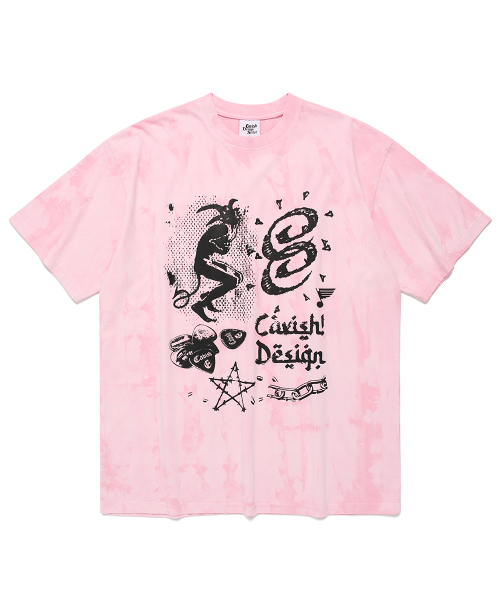 Cavish(カビシ)の「OVERDYED ROAR SS TEE PINK(CV2EMUT504A)(Tシャツ/カットソー・レディース・ピンク・LARGE/MEDIUM/X-LARGE/SMALL)」の1枚目の写真
