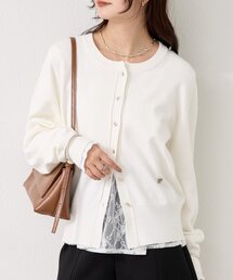 mystic | 【WEB限定カラー/ブラック】チャーム付きデイリーカーディガン(カーディガン/ボレロ)