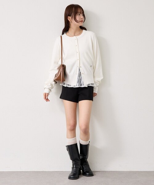 mystic(ミスティック)の「【5色展開◎】チャーム付きデイリーカーディガン(カーディガン/ボレロ・レディース・ブラック/ピンク/ブルー/グレー/オフホワイト・FREE)」の14枚目の写真