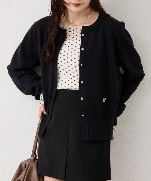 mystic(ミスティック)の「【5色展開◎】チャーム付きデイリーカーディガン(カーディガン/ボレロ・レディース・ブラック/ピンク/ブルー/グレー/オフホワイト・FREE)」の19枚目の写真