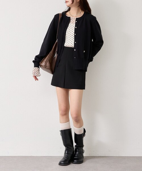 mystic(ミスティック)の「【5色展開◎】チャーム付きデイリーカーディガン(カーディガン/ボレロ・レディース・ブラック/ピンク/ブルー/グレー/オフホワイト・FREE)」の22枚目の写真