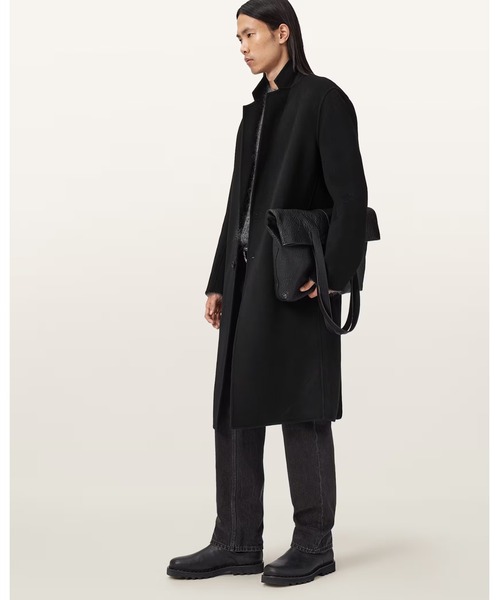 ALLSAINTS（オールセインツ）の「BRAX RELAXED FIT WOOL COAT | BRAX リラックス フィット ウール コート（チェスターコート・メンズ・ブラック・34/36/38）」の4枚目の写真