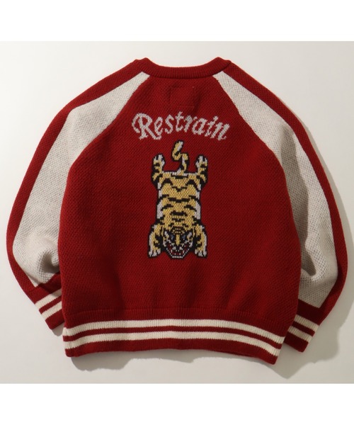 POWER TO THE PEOPLE(パワートゥーザピープル)の「【POWER TO THE PEOPLE/パワートゥーザピープル】Tiger Knit Souvenir Jacket/タイガーニット スーベニア ジャケット(ブルゾン・メンズ・ダークブラウン/ブラック/バーガンディー・L/M/LL)」の22枚目の写真