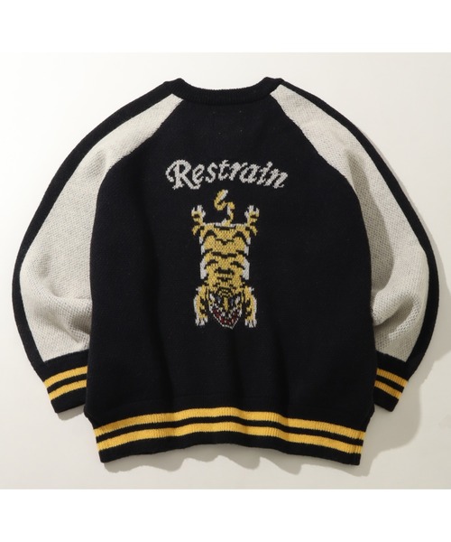 POWER TO THE PEOPLE(パワートゥーザピープル)の「【POWER TO THE PEOPLE/パワートゥーザピープル】Tiger Knit Souvenir Jacket/タイガーニット スーベニア ジャケット(ブルゾン・メンズ・ダークブラウン/ブラック/バーガンディー・L/M/LL)」の5枚目の写真